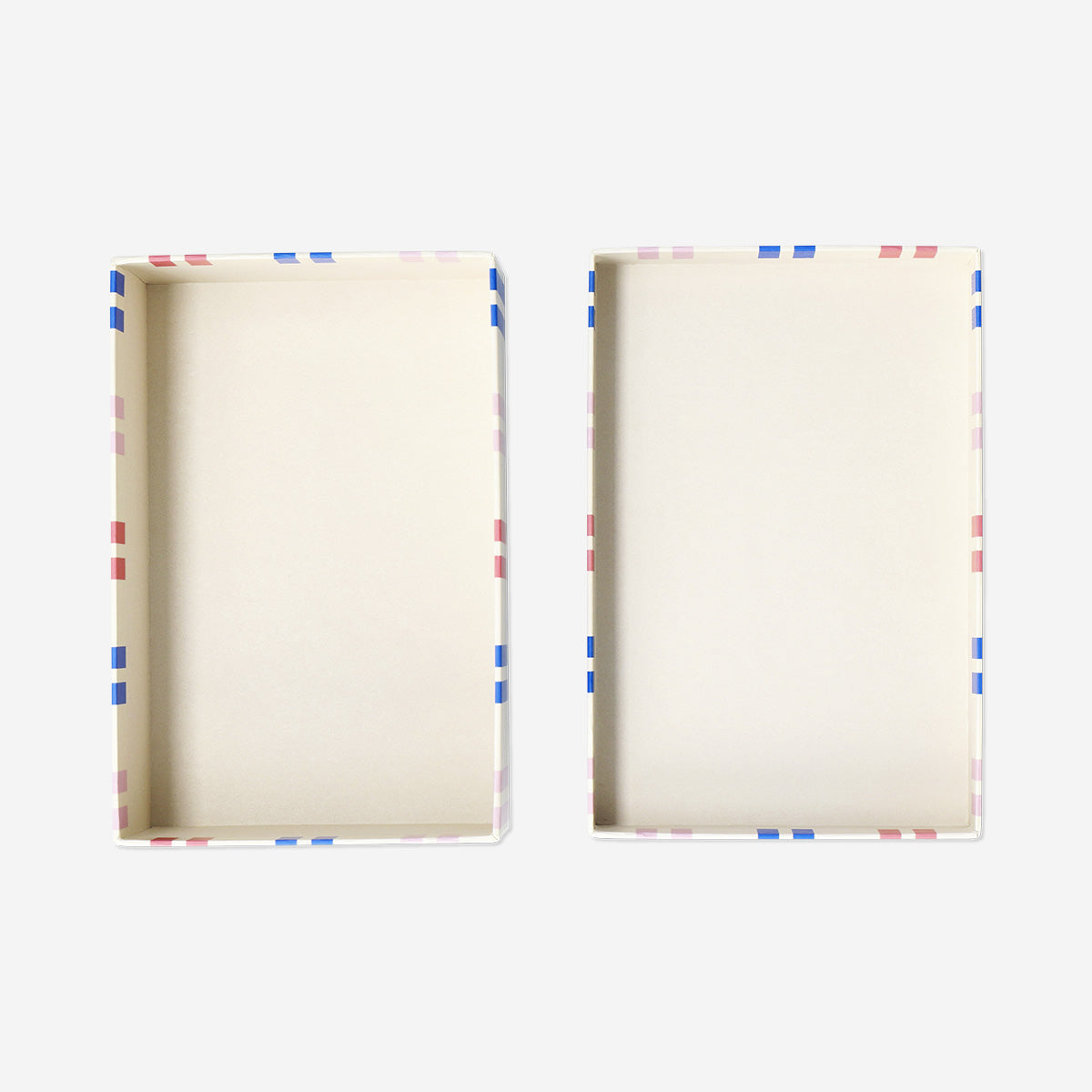 Caja de almacenamiento de papel rayado - 11x17 cm
