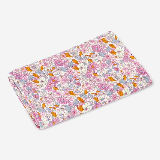 Nappe avec impression de fleurs - 140 x 220 cm