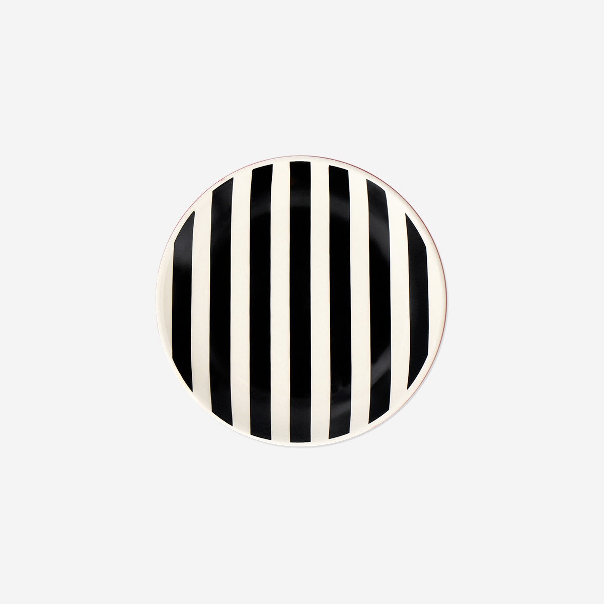 Flying Tiger Copenhagen black and white striped trinket tray for home decor, featuring a stylish, modern design.