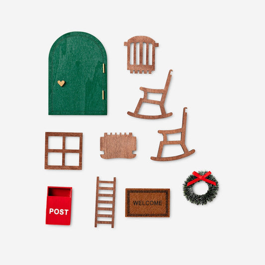 Wooden elf home - 7 pcs