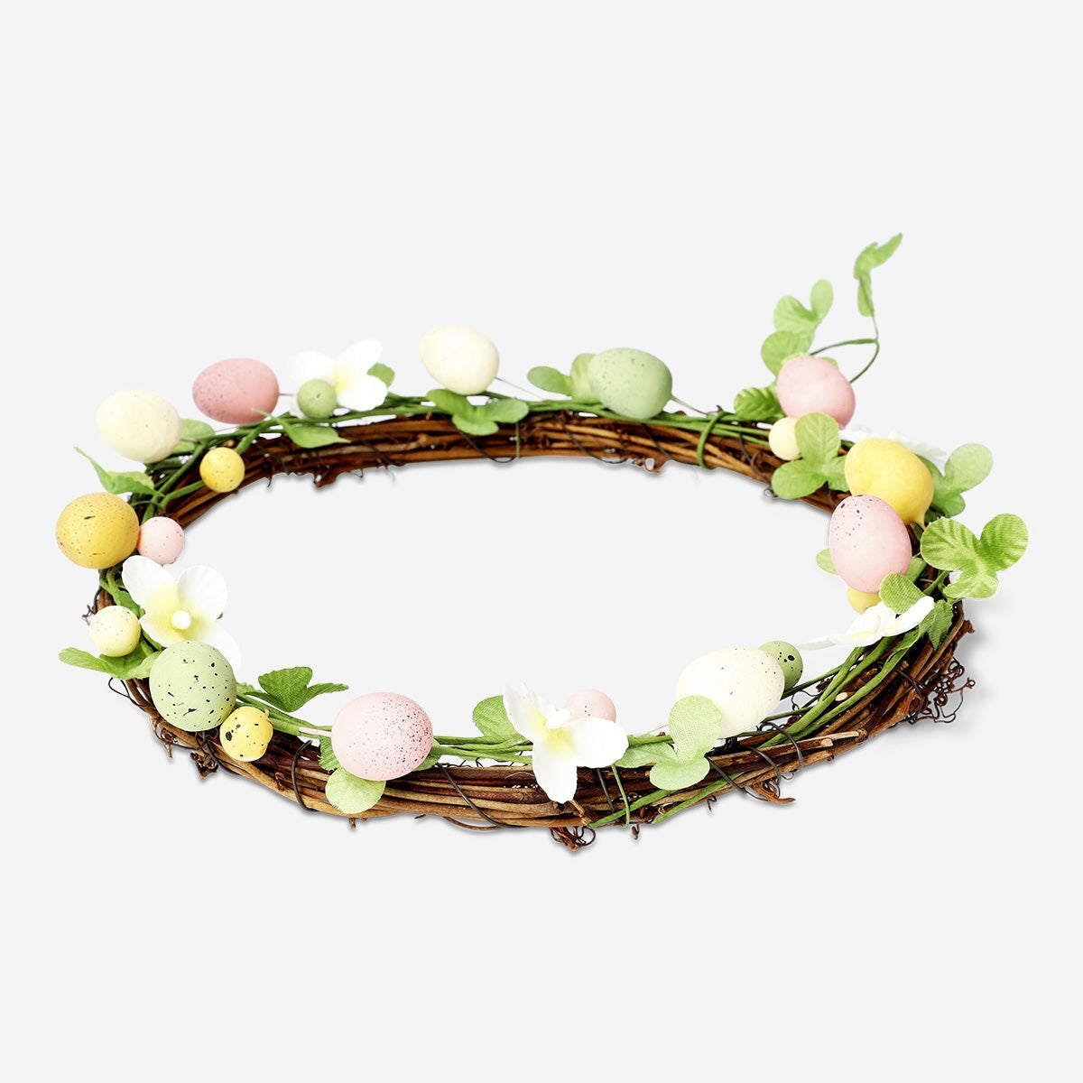 Wreath with Easter eggs and leaves - 25 cm Home Flying Tiger Copenhagen 
