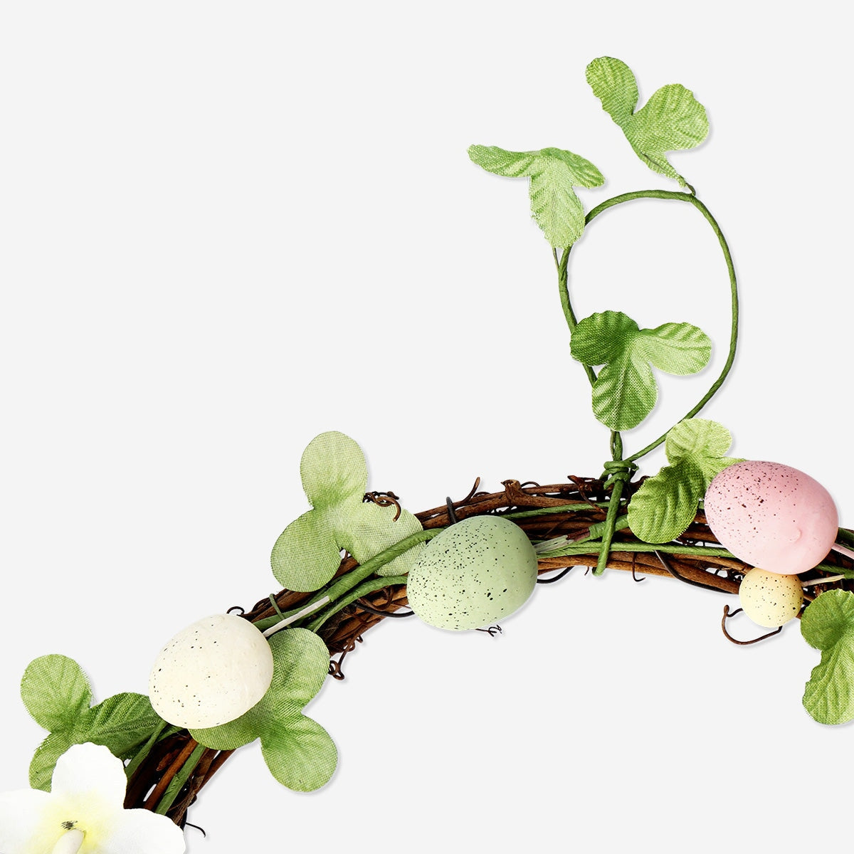 Wreath with Easter eggs and leaves - 25 cm Home Flying Tiger Copenhagen 