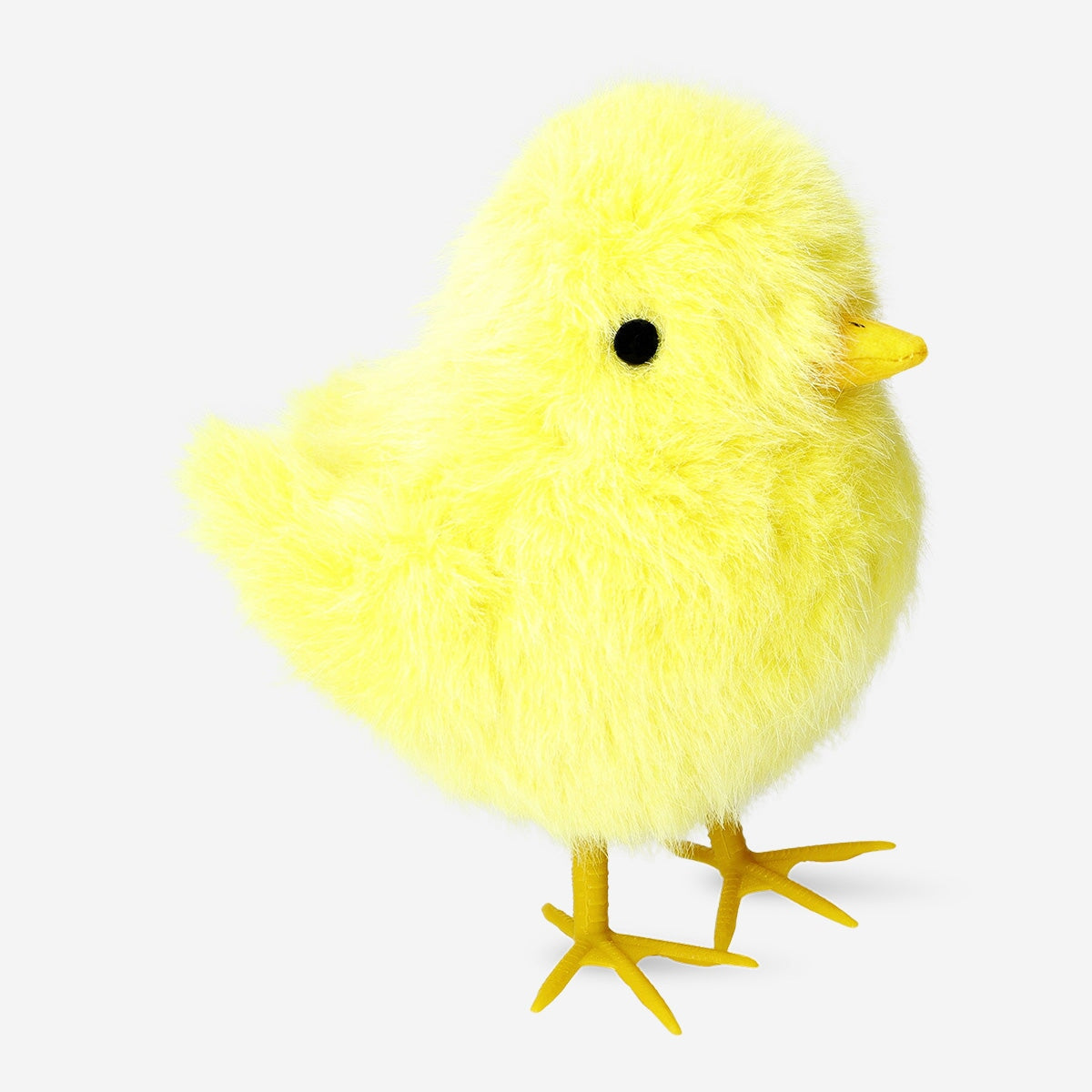 Large yellow Easter chick home decor from Flying Tiger Copenhagen, with fluffy feathers and bright yellow color.