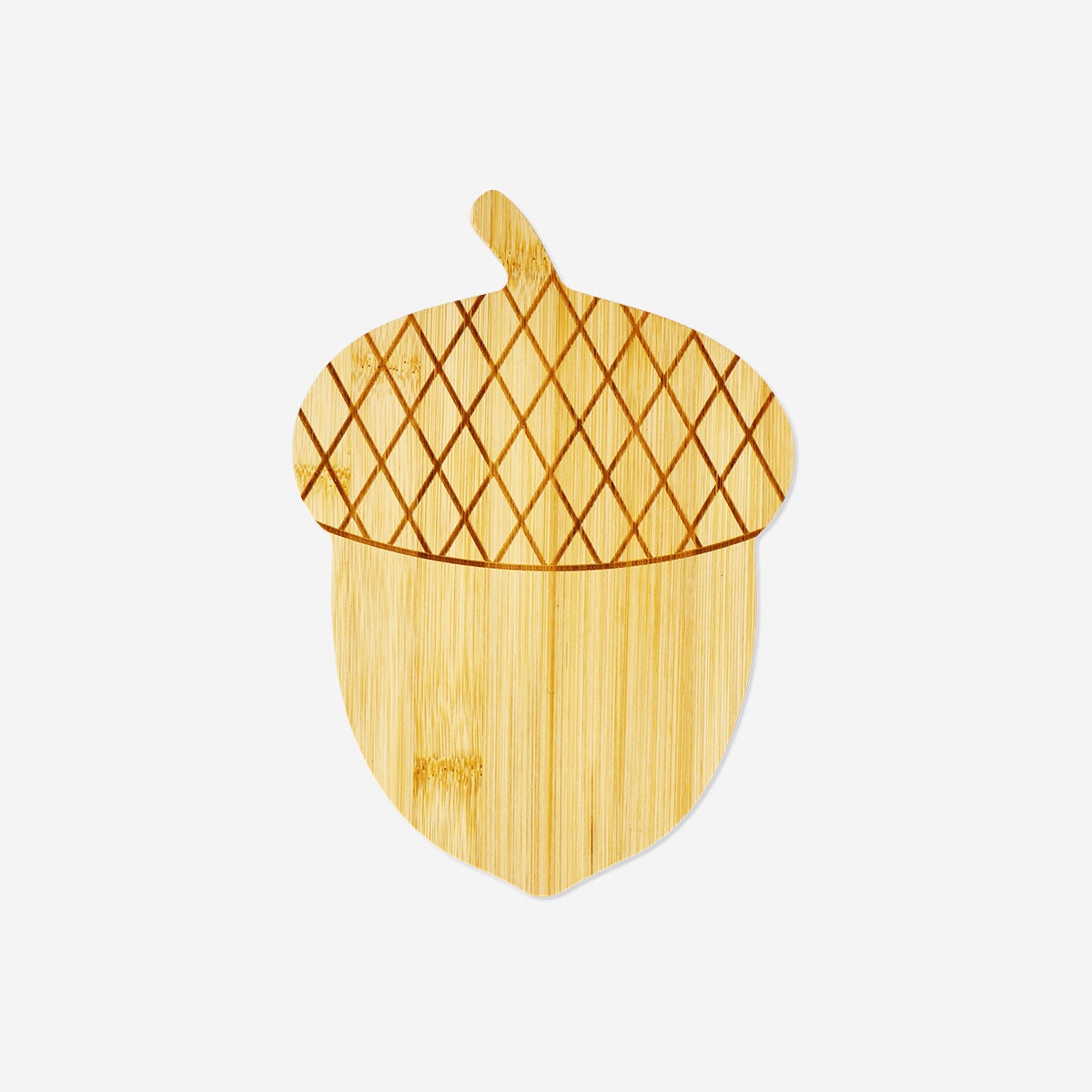 Bamboo kitchen cutting board with acorn design from Flying Tiger Copenhagen, durable and eco-friendly kitchen accessory.