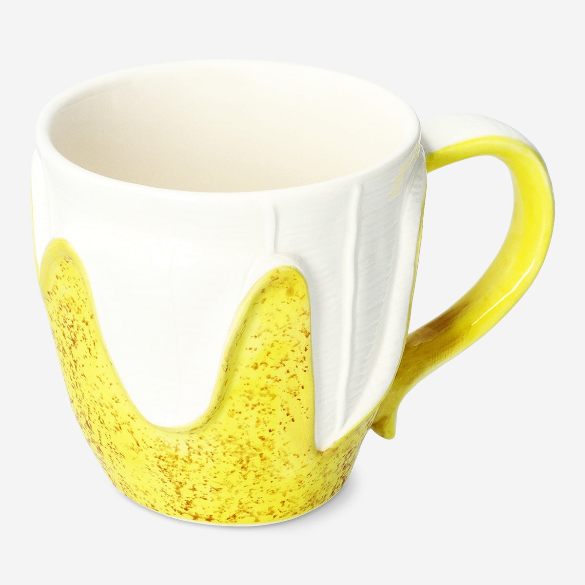 Banana peel mug from Flying Tiger Copenhagen, 430 ml kitchen ceramic cup with banana peel design.