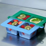 Blue and green large ice cube tray