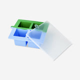 Blue and green large ice cube tray