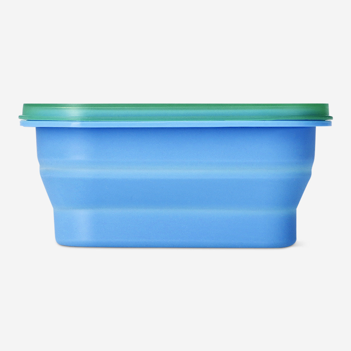 Fiambrera plegable azul con tenedor-tenedor - 600 ml