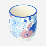 Portauovo floreale blu