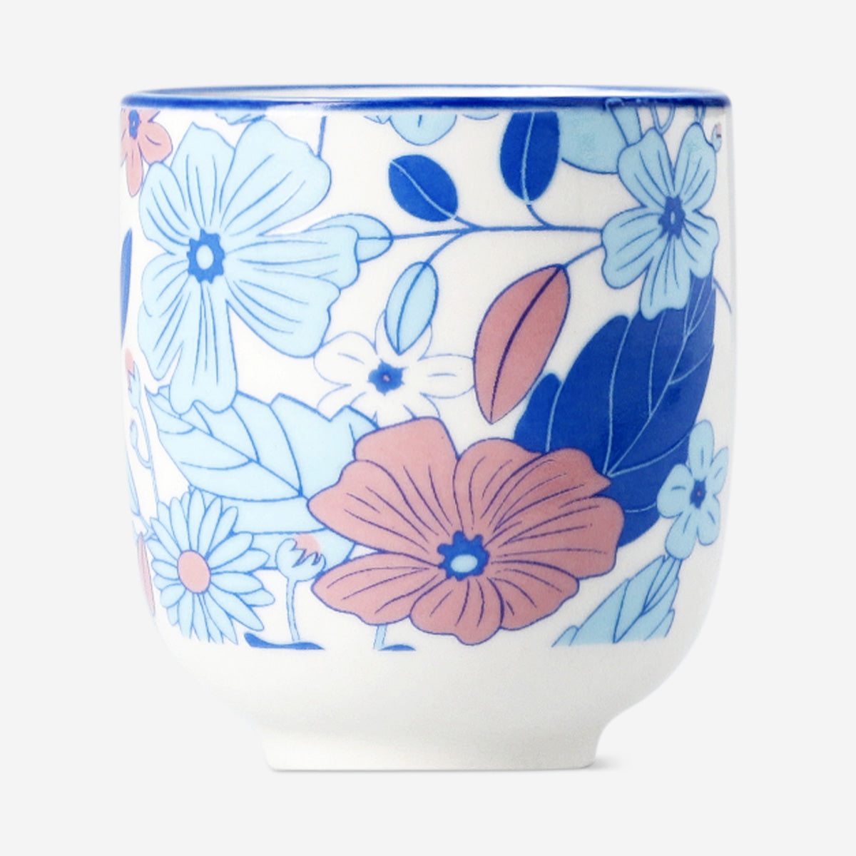 Portauovo floreale blu