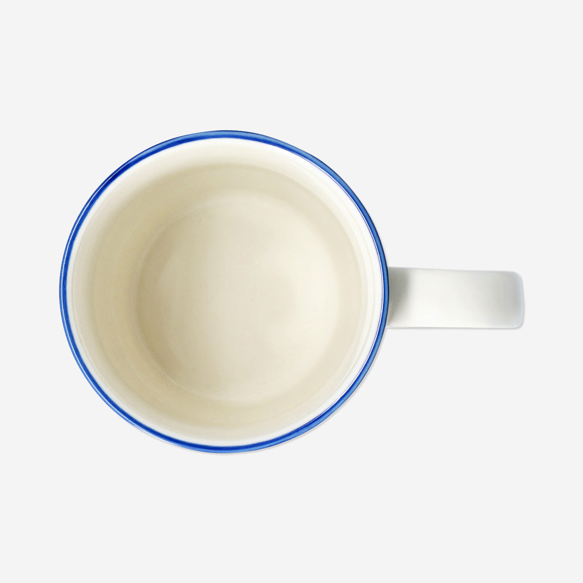 Blauwe gebloemde mok