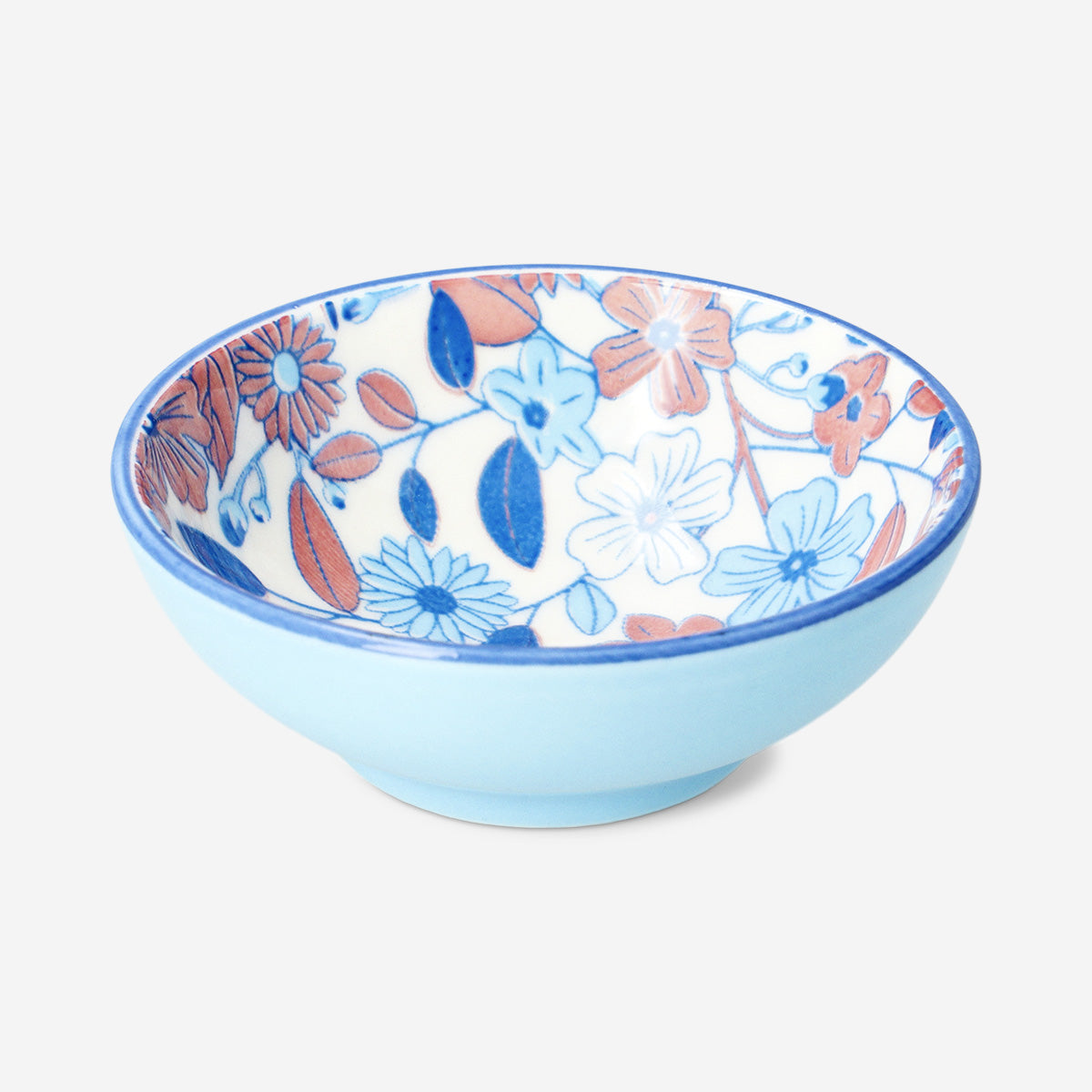 Blåblommig sojaskål - 8 cm