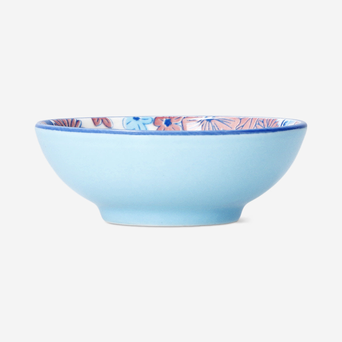 Blåblommig sojaskål - 8 cm