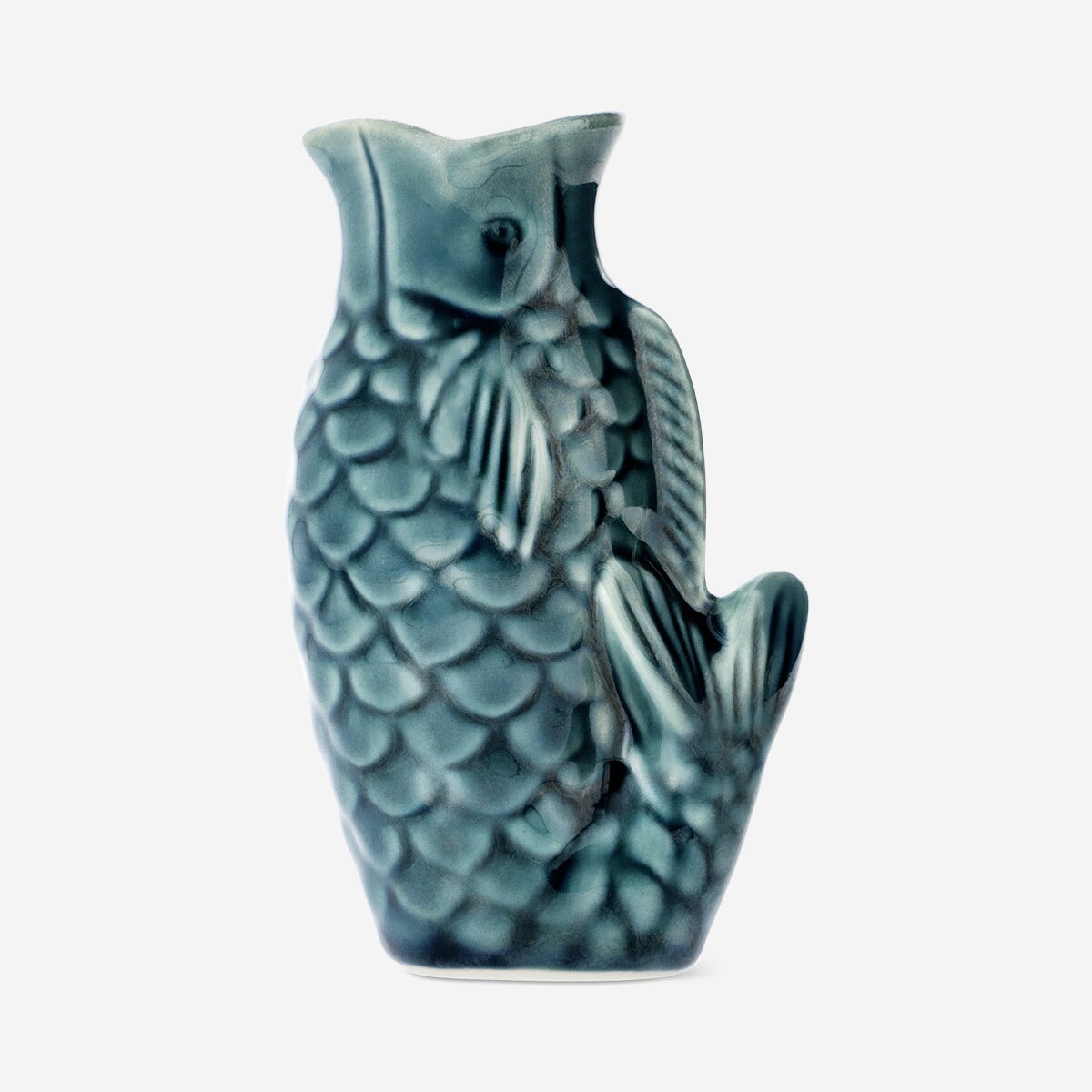 Blue soya jug with fish scale look - 120 ml Kitchen Flying Tiger Copenhagen 