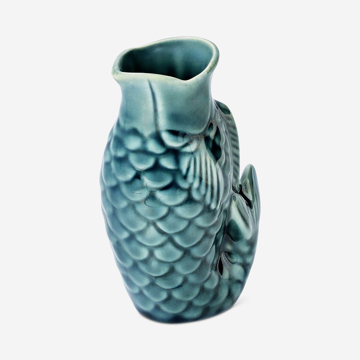 Blue soya jug with fish scale look - 120 ml Kitchen Flying Tiger Copenhagen 