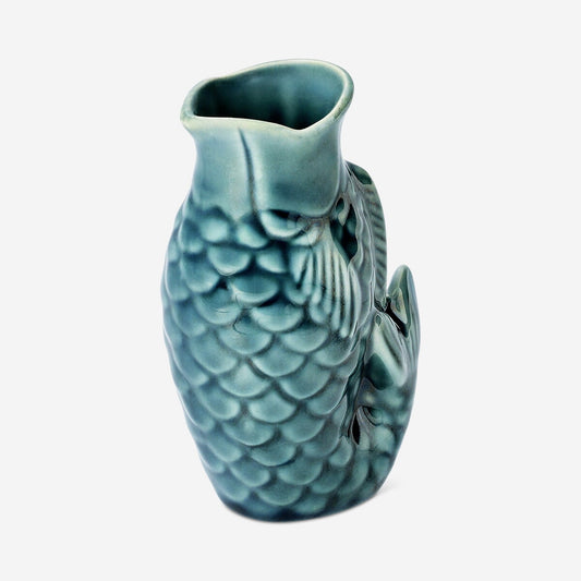 Blue soya jug with fish scale look - 120 ml