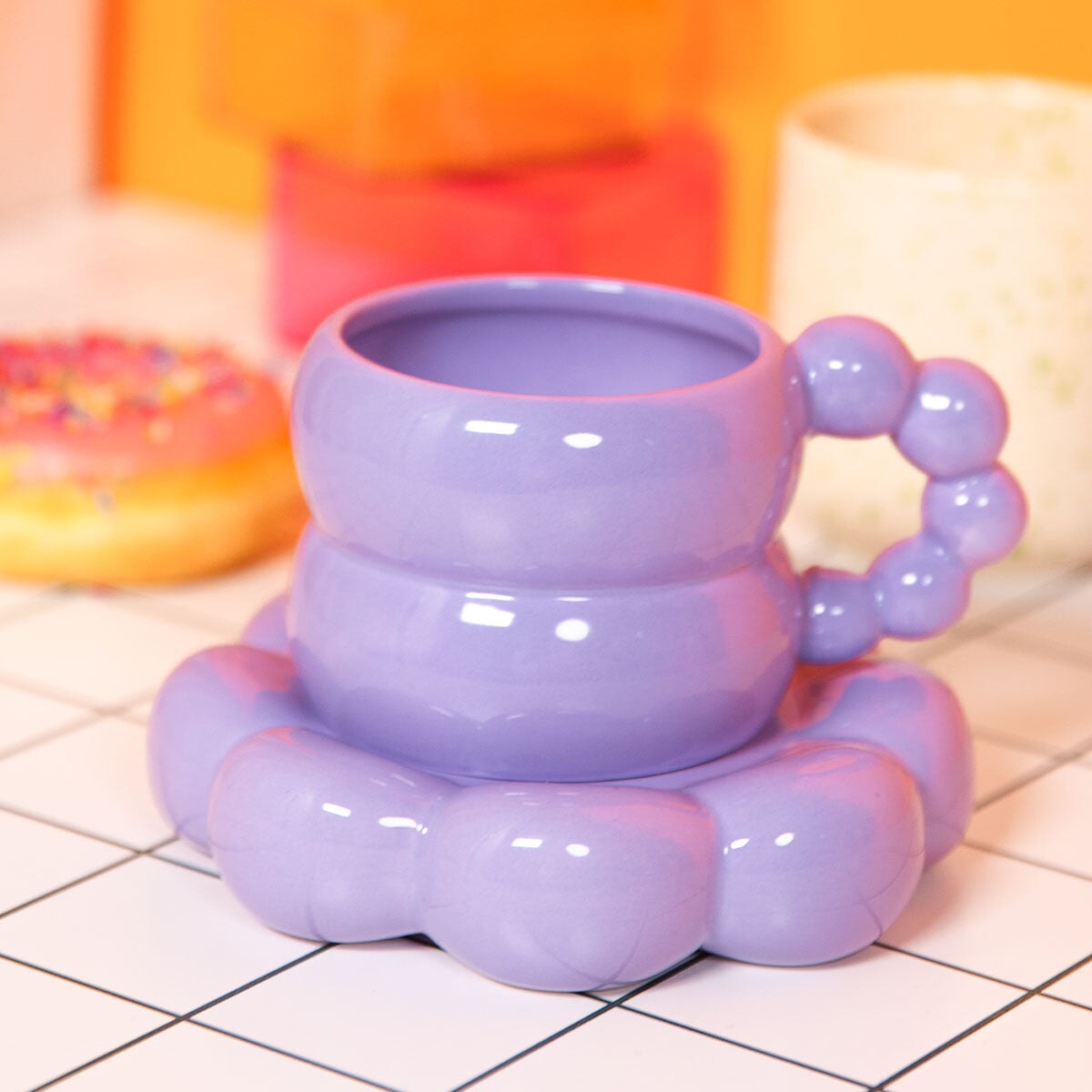 Bubble mug with saucer. 550 ml Kitchen Flying Tiger Copenhagen 