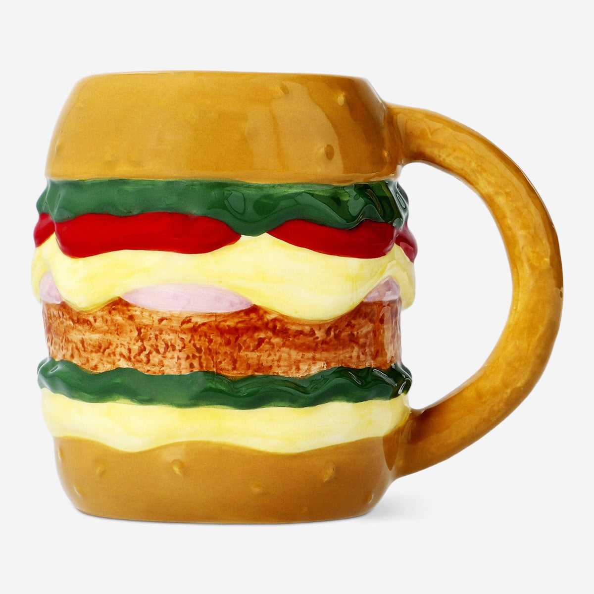 Burgerformet krus – Morsom keramisk kaffekopp | Unik kjøkkengave
