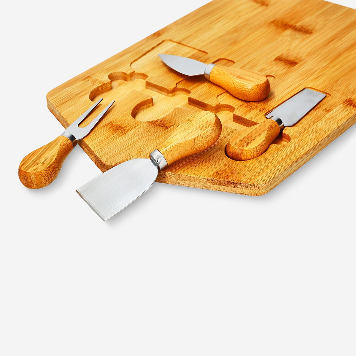 Bamboe Kaasset - 5-delig Dienblad & Gereedschap | Cadeaus voor