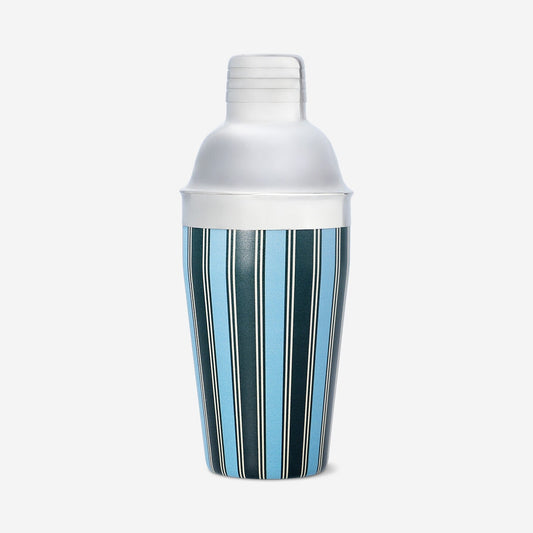 Cocktail shaker with blue stripes - 550 ml