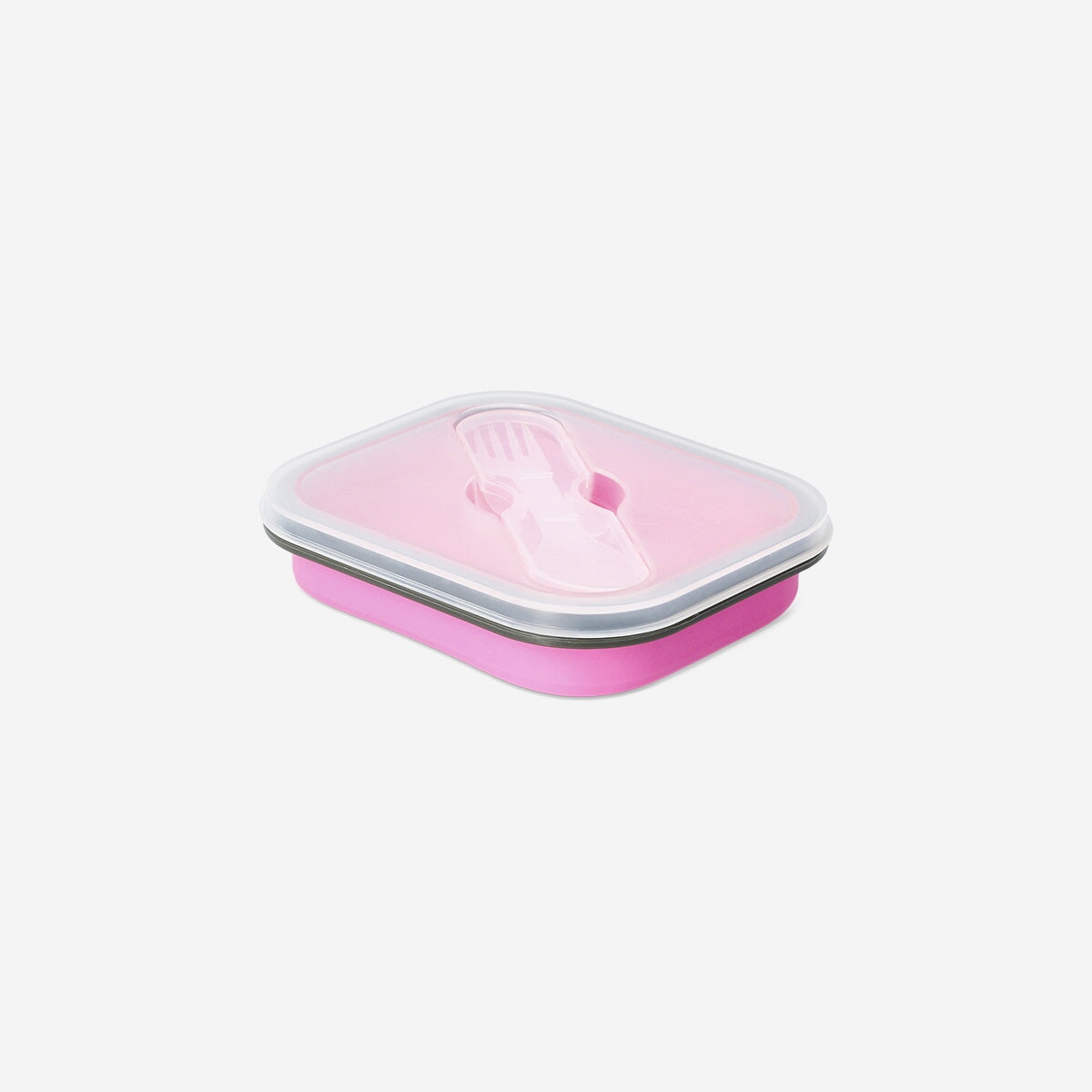 Collapsible pink lunchbox with spork Kitchen Flying Tiger Copenhagen 