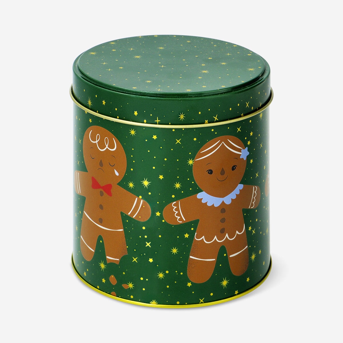 Cylindrical cake tin with gingerbread men - 12 cm Kitchen Flying Tiger Copenhagen 