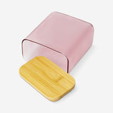 Designers Collection - Förvaringsbehållare i rosa glas med lock - 1,1 L