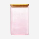 Designers collection - Récipient de rangement en verre rose avec couvercle - 1,7 L