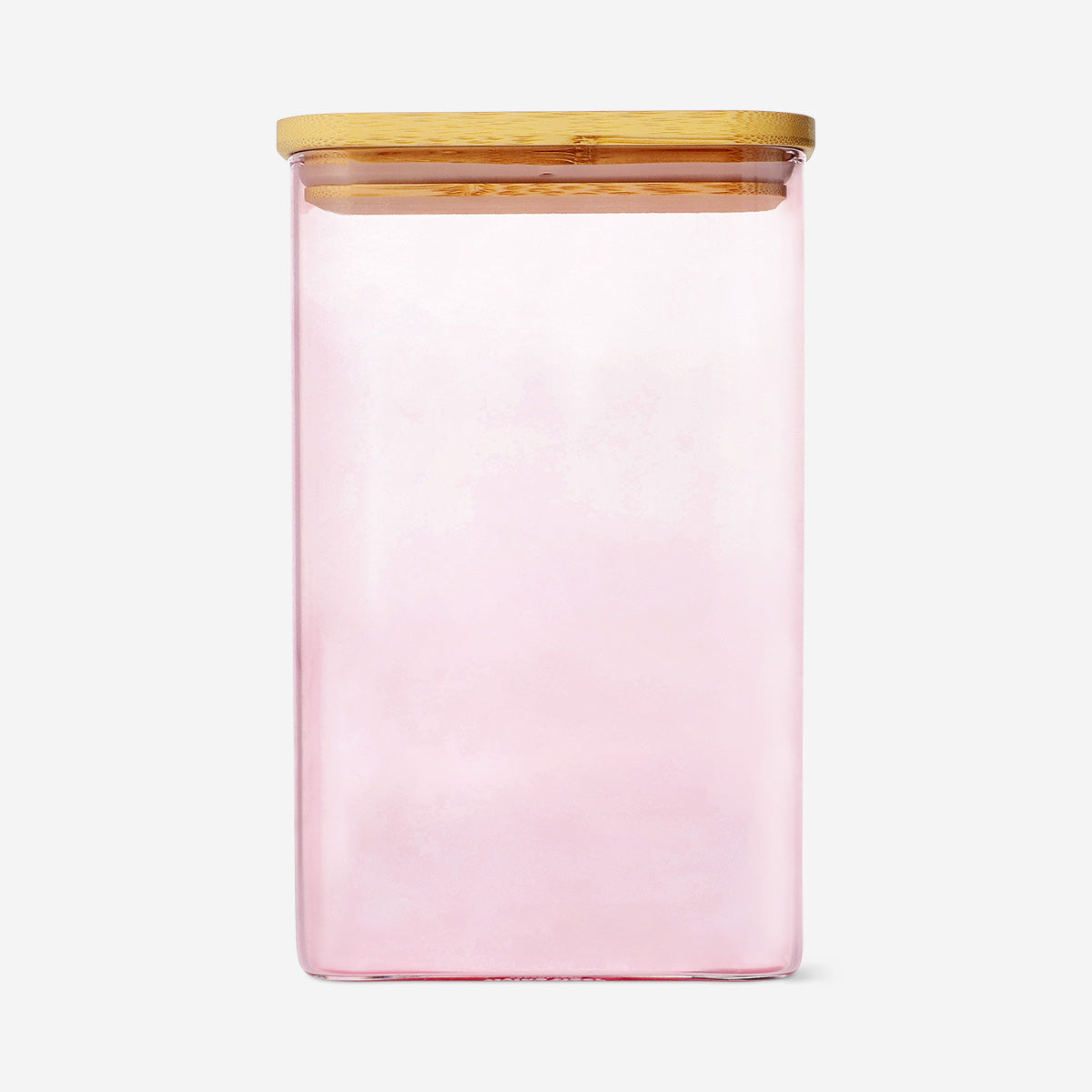 Designers collection - Récipient de rangement en verre rose avec couvercle - 1,7 L