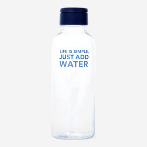 Flying Tiger Copenhagen 500ml kitchen drinking bottle with clear plastic body and screw-on lid for hydration.