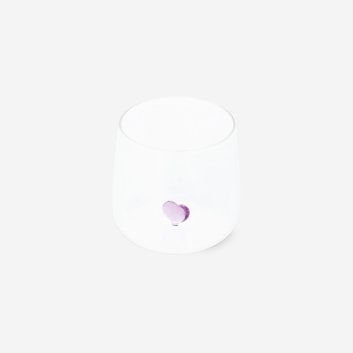 Drinking glass with embossed heart - 480 ml Kitchen Flying Tiger Copenhagen 