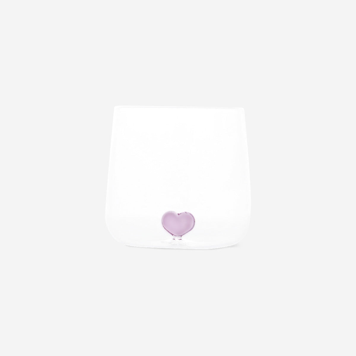 Drinking glass with embossed heart - 480 ml Kitchen Flying Tiger Copenhagen 