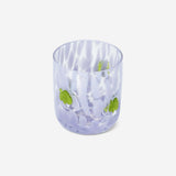 Drinking glass with purple dots and leaves - 320 ml kitchen Flying Tiger Copenhagen 
