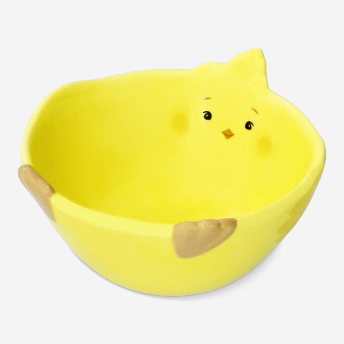 Easter chick-shaped kitchen bowl from Flying Tiger Copenhagen, featuring a cheerful yellow chick design for festive table setting.