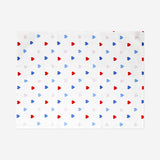 Stoffen theedoeken met strepen en hartjes - 2 stuks