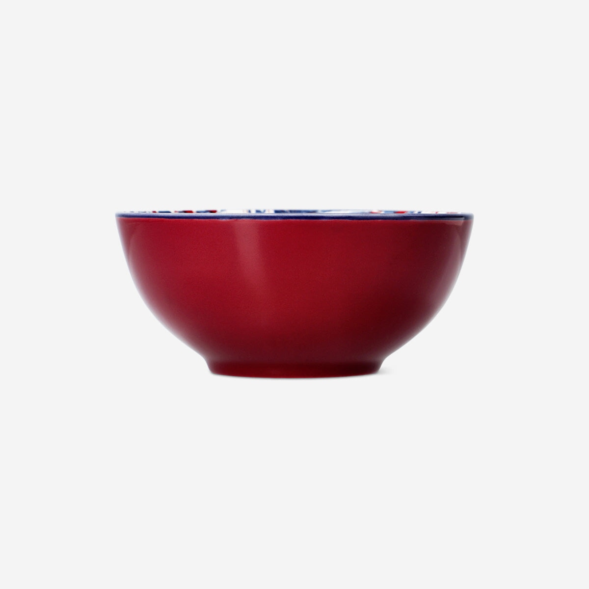 Floral ceramic bowl from Flying Tiger Copenhagen, 13 cm diameter, kitchenware with colorful floral pattern and smooth ceramic finish