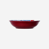 Floral ceramic low bowl by Flying Tiger Copenhagen, 14 cm diameter, ideal for serving or decorative use in the kitchen.