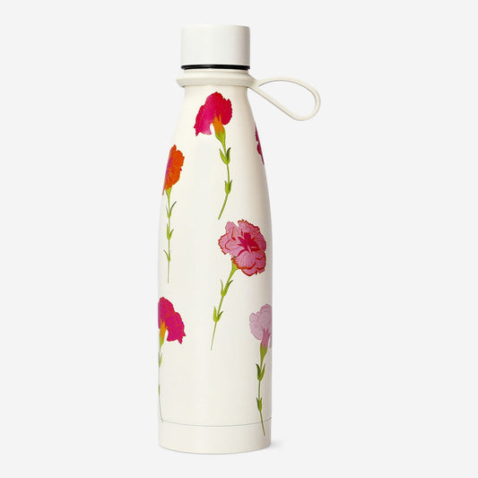 Floral drinking bottle with silicone strap - 480 ml