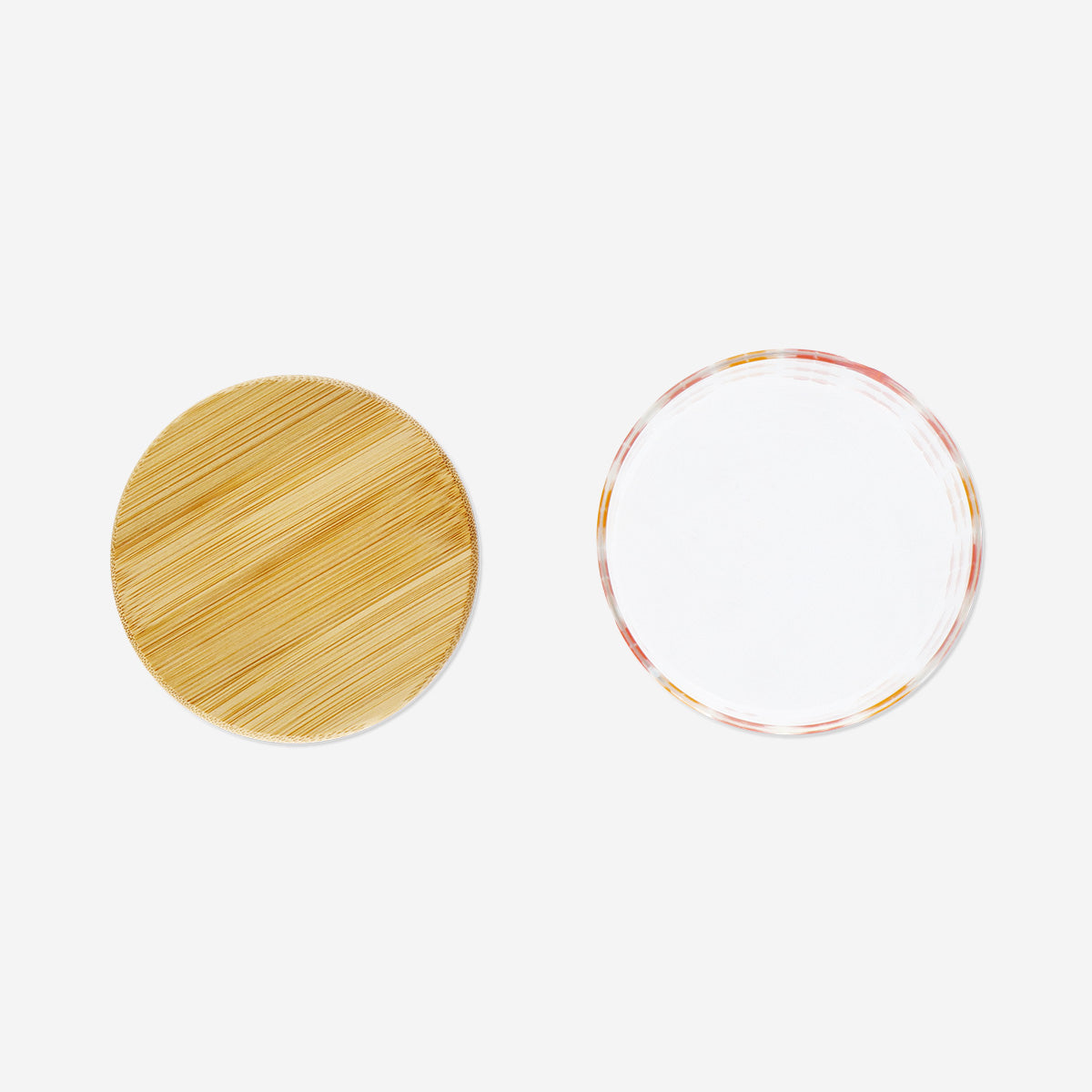 Floral storage jar with bamboo lid - 400 ml