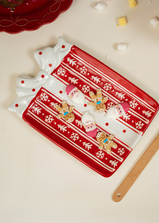 Gift with bow serving plate - 15 cm