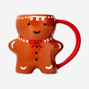 Gingerbread man mug from Flying Tiger Copenhagen, 360 ml kitchen ceramic mug with festive gingerbread man design.