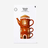 Gingerbread teapot and mugs set - 3 pcs