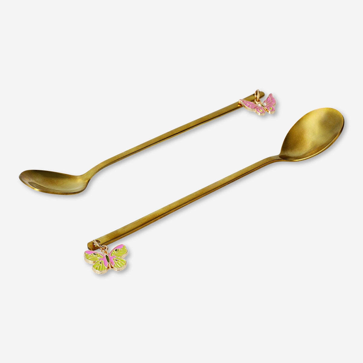 Gold dessert spoons with butterflies - 2 pcs Kitchen Flying Tiger Copenhagen 