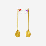 Gold dessert spoons with mushrooms - 2 pcs Kitchen Flying Tiger Copenhagen 