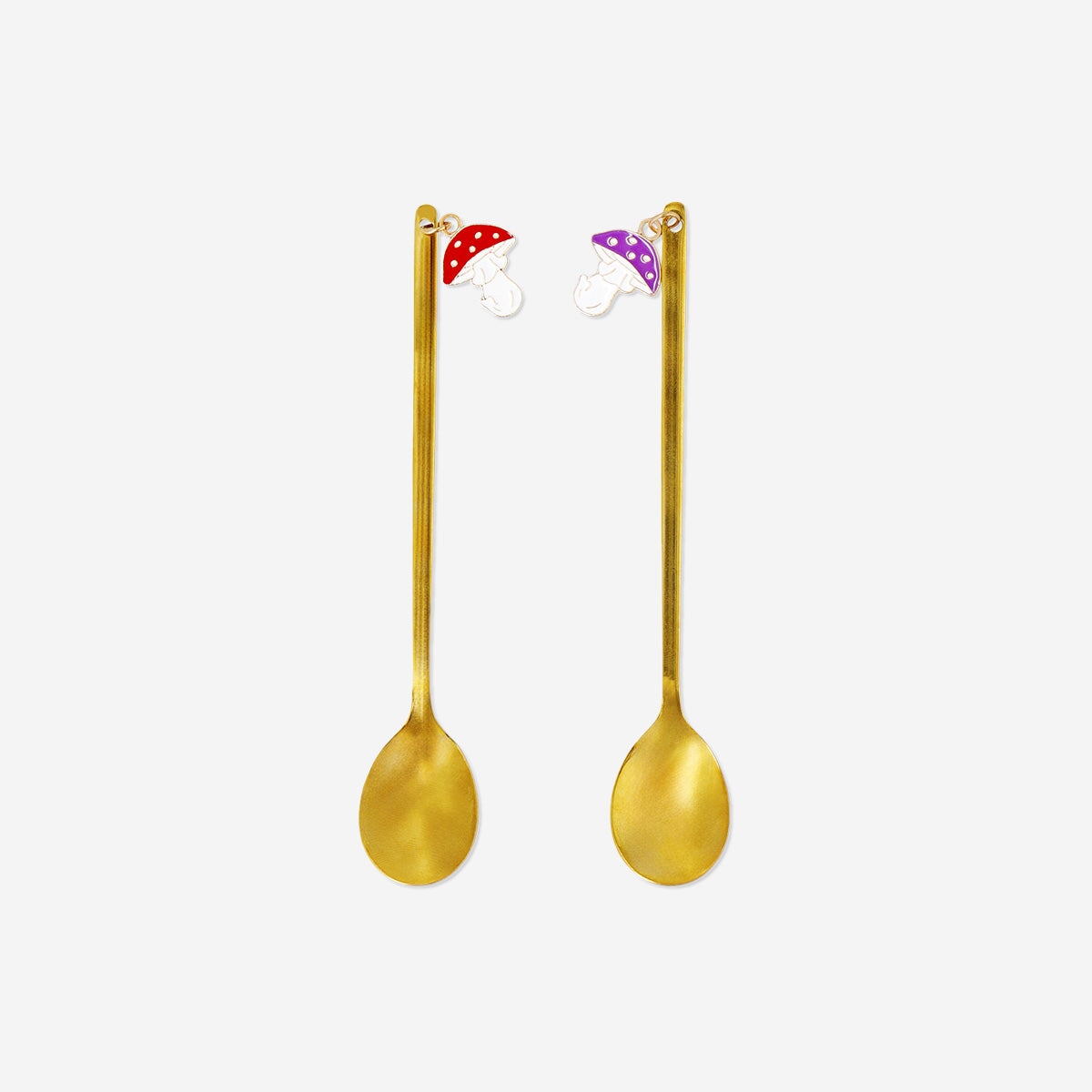 Gold dessert spoons with mushrooms - 2 pcs Kitchen Flying Tiger Copenhagen 
