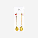 Gold dessert spoons with mushrooms - 2 pcs Kitchen Flying Tiger Copenhagen 