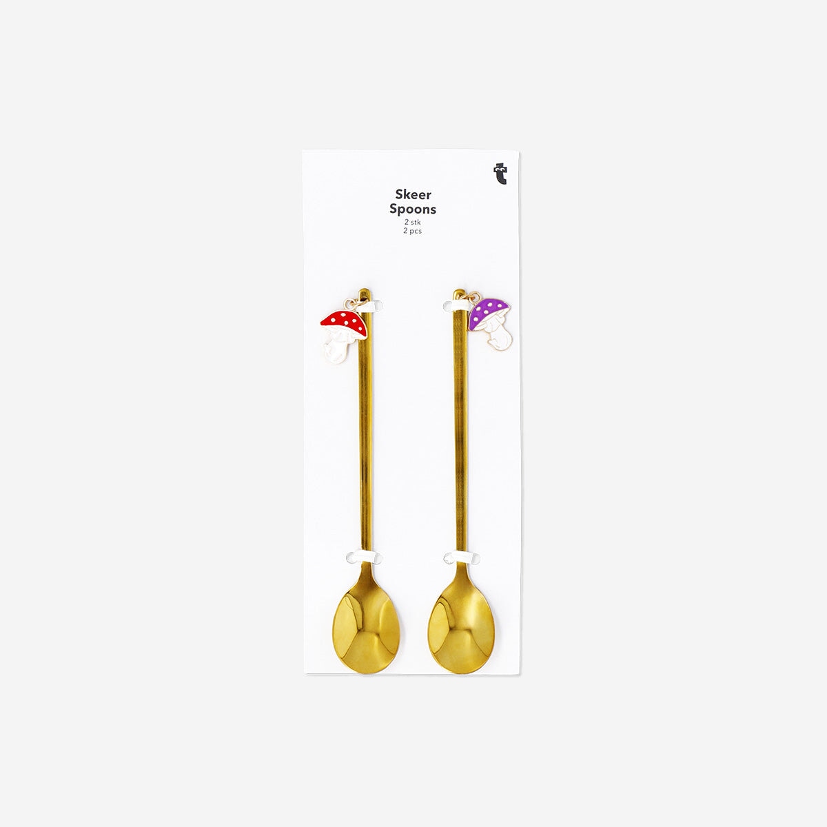 Gold dessert spoons with mushrooms - 2 pcs Kitchen Flying Tiger Copenhagen 