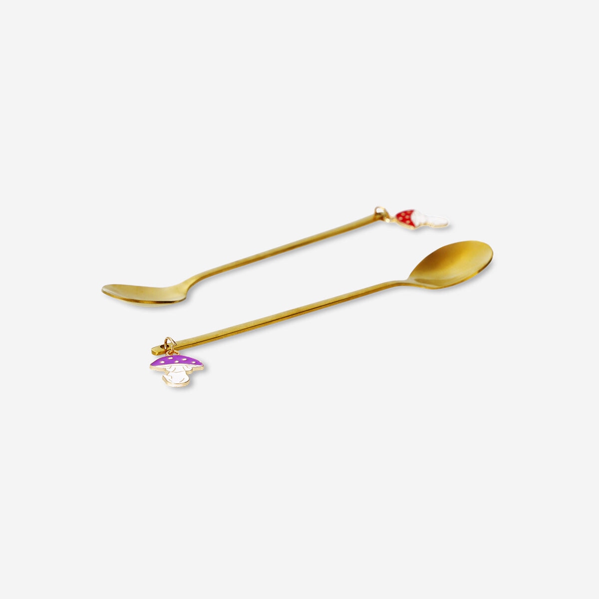Gold dessert spoons with mushrooms - 2 pcs Kitchen Flying Tiger Copenhagen 