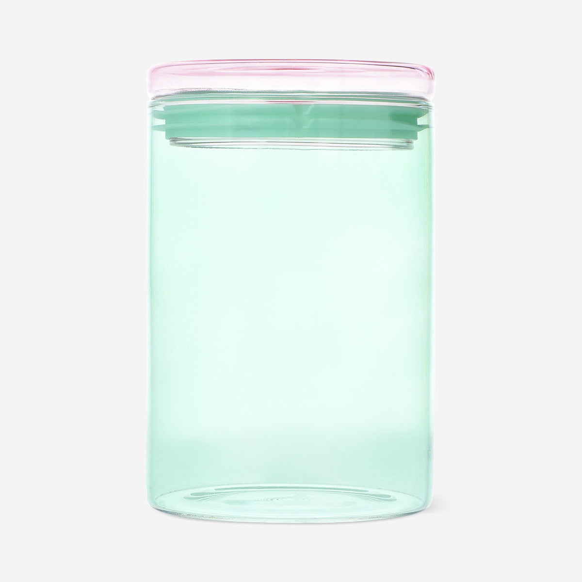 Green glass storage jar - 900 ml