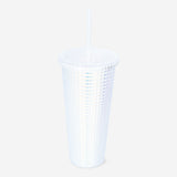 Iridescent cup with lid and straw Kitchen Flying Tiger Copenhagen 